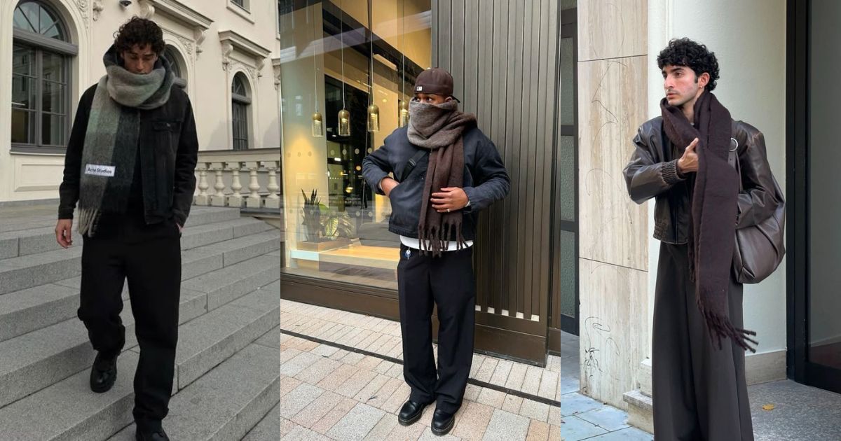 15+ Men’s Wool Scarf Styling Ideas for Warm & Stylish Winter Outfits